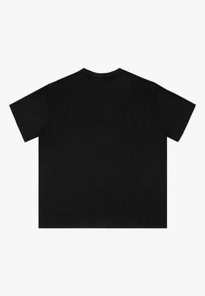 Czarny T-shirt oversize RALZA