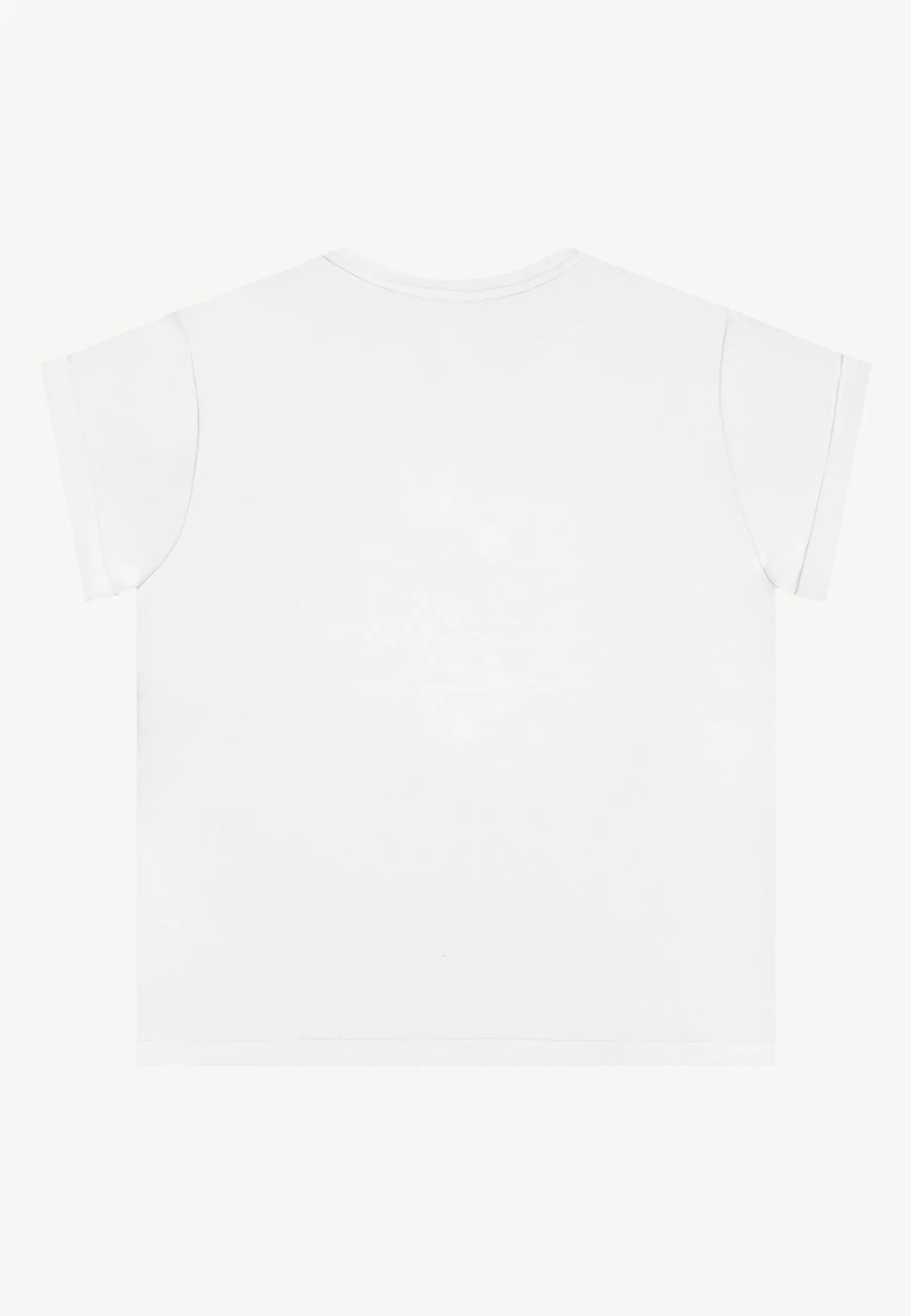 Tył kremowego T-shirtu MIRADO.