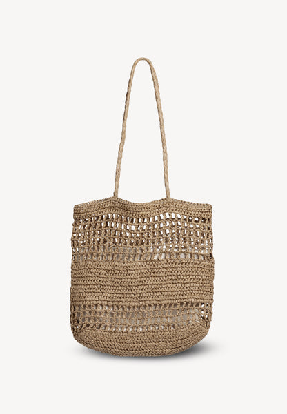 Ażurowa torba shopper AGAY beżowa