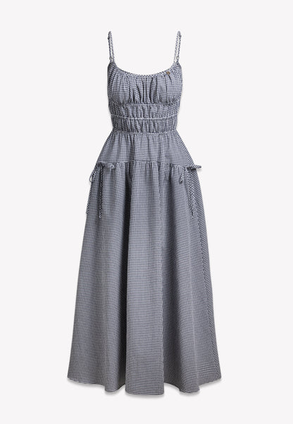 Sukienka maxi CASETTE w kratkę vichy