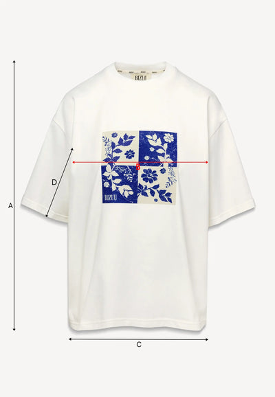 Kremowy t-shirt z grafiką COURT