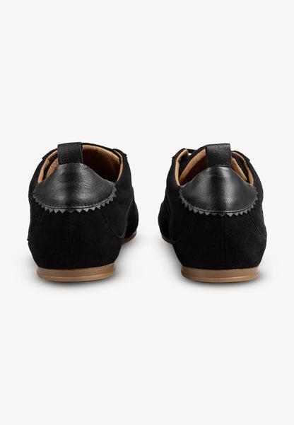 Zamszowe sneakersy damskie LEOLA czarne