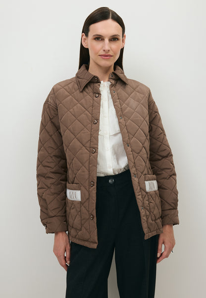 Pikowana kurtka MARIN w kolorze taupe