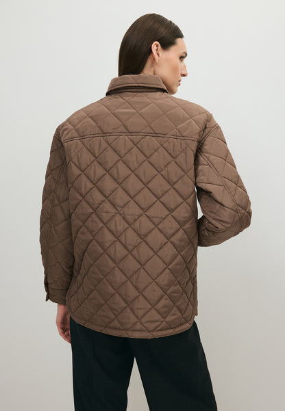 Pikowana kurtka MARIN w kolorze taupe