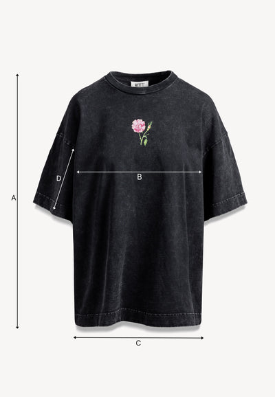 Szary T-shirt oversize z autorską grafiką RIONA